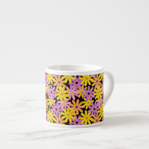 Taza De Espresso Modelo de flores del Gerbera, fondo