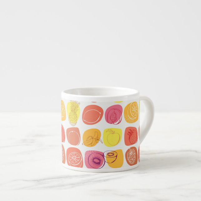 Taza De Espresso Modelo de la fruta (Derecha)