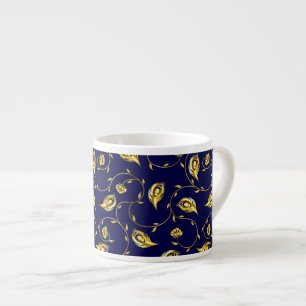 Taza De Espresso Modelo de la sari del pavo real