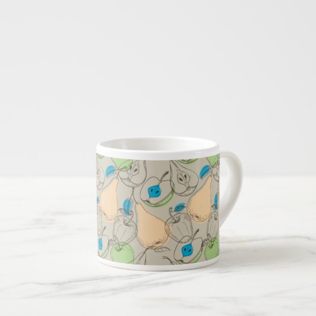 Taza De Espresso Modelo de las frutas (Derecha)