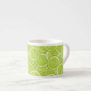 Taza De Espresso Modelo de las rebanadas verdes de la cal