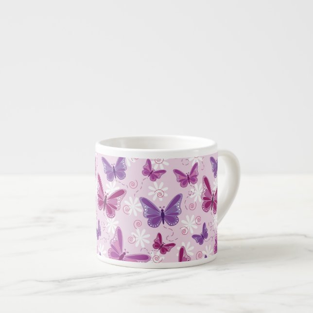 Taza De Espresso modelo de mariposa 2 (Derecha)