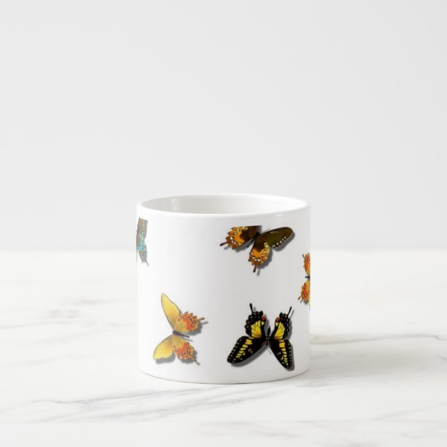 Taza De Espresso Modelo de mariposa bonito (Frente)