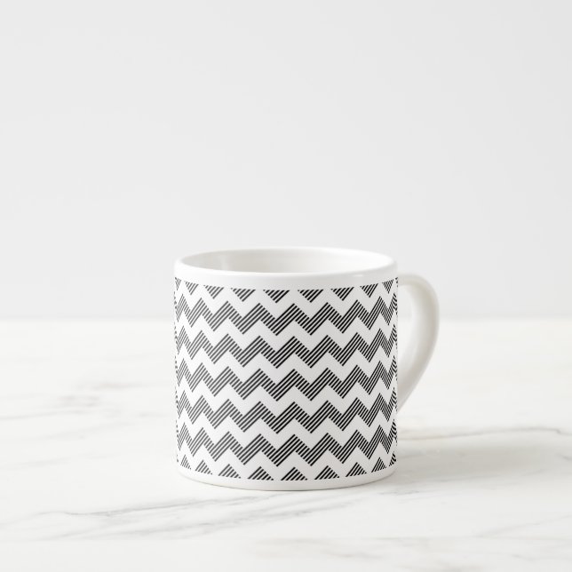 Taza De Espresso Modelo de zigzag geométrico 2 (Derecha)