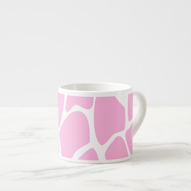 Taza De Espresso Modelo del estampado de girafa en rosa del (Derecha)