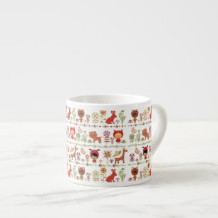 Taza De Espresso Modelo del niño y de los animales