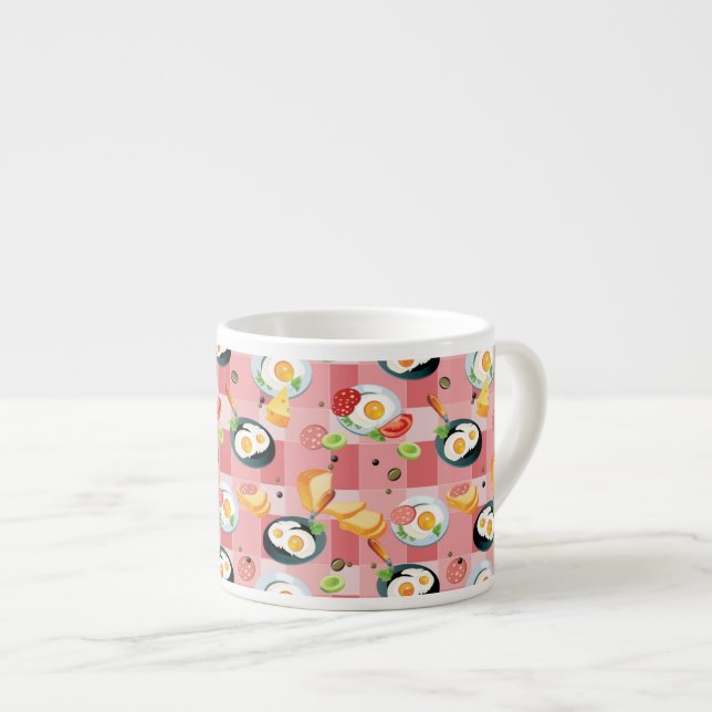 Taza De Espresso Modelo del tomate y de los huevos fritos (Derecha)