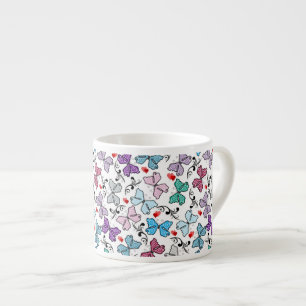Taza De Espresso Modelo floral de la tarjeta del día de San