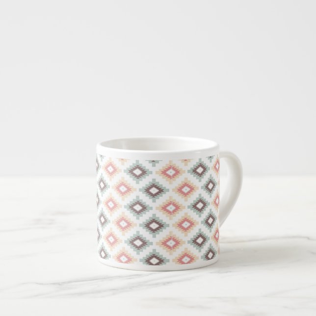 Taza De Espresso Modelo geométrico en estilo azteca (Derecha)