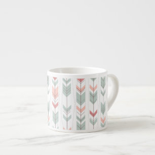 Taza De Espresso Modelo geométrico en estilo retro