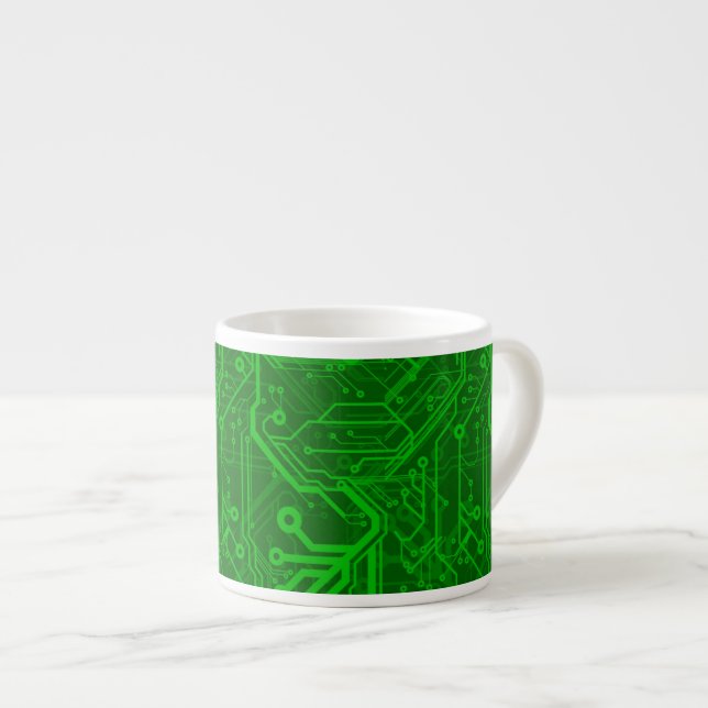 Taza De Espresso Modelo impreso verde de la placa de circuito (Derecha)
