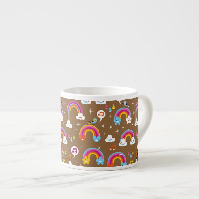 Taza De Espresso modelo lindo de los arco iris (Derecha)