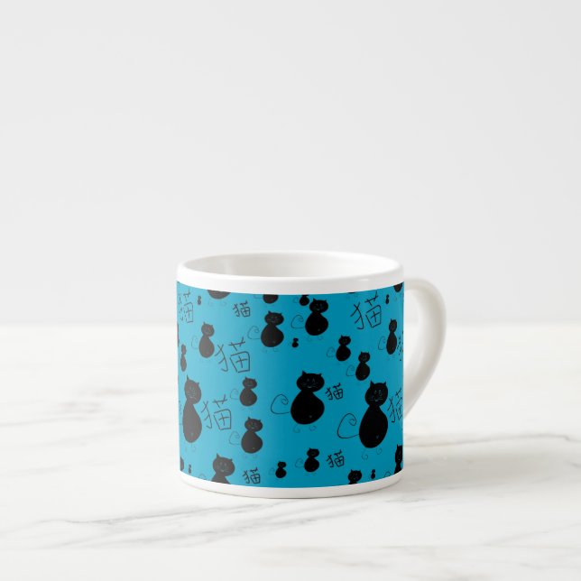 Taza De Espresso Modelo lindo del gatito (Derecha)