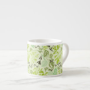 Taza De Espresso modelo que exhibe pequeños pájaros de bebé