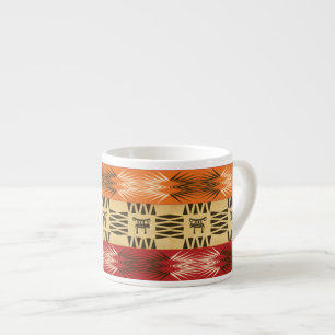 Taza De Espresso Modelo rayado tribal africano étnico