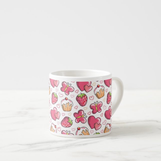 Taza De Espresso modelo romántico de la comida (Derecha)
