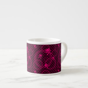 Taza De Espresso Modelo rosado de Emo con los círculos