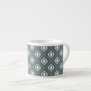Taza De Espresso Modelo tribal del ikat retro geométrico