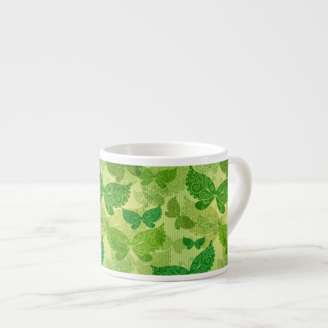 Taza De Espresso Modelo verde de la primavera (Derecha)