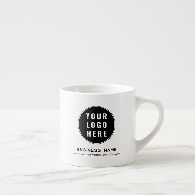 Taza De Espresso Modern Business Logo Website Custom Promotional (Derecha)