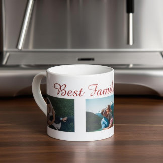 Taza De Espresso Modern Collage Photo & Best Family Ever Best Gift 