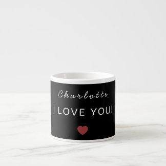 Taza De Espresso Modern Personalized Valentine Espresso Mug