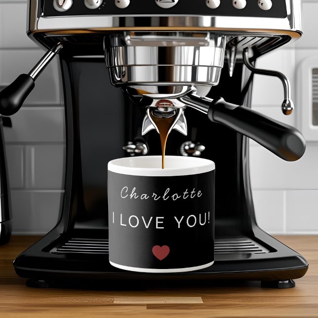 Taza De Espresso Modern Personalized Valentine Espresso Mug (Subido por el creador)