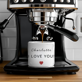 Taza De Espresso Modern Personalized Valentine Espresso Mug