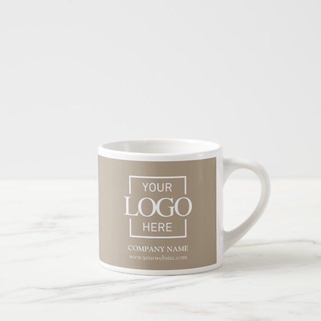 Taza De Espresso Modern Simple Personalized Company Branding Logo (Derecha)