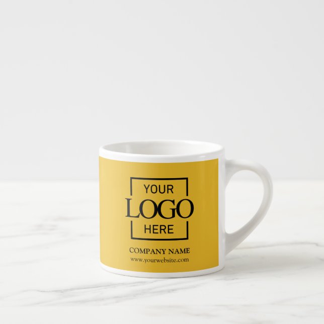 Taza De Espresso Modern Simple Personalized Company Branding Logo (Derecha)