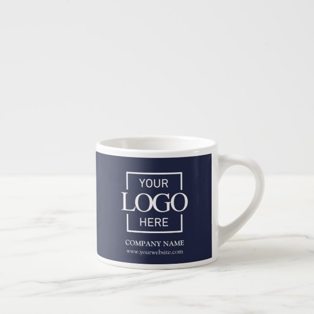 Taza De Espresso Modern Simple Personalized Company Branding Logo (Derecha)