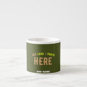 TAZA DE ESPRESSO MODERNO EJÉRCITO PERSONALIZADO VERIFICADO VERDE VE