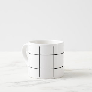 Taza De Espresso Moderno espresso de cuadrícula sobredimensionada e