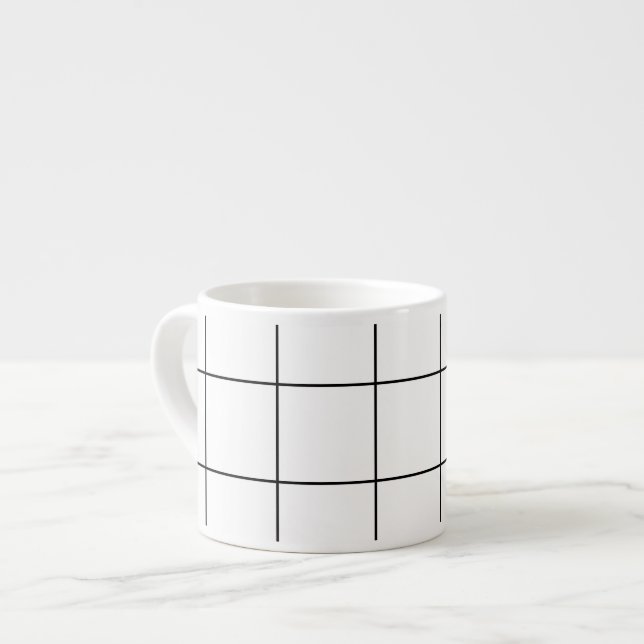 Taza De Espresso Moderno espresso de cuadrícula sobredimensionada e (Izquierda)