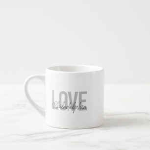 Taza De Espresso Moderno, simple, genial, diseño Ama Filadelfia