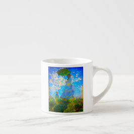 Taza De Espresso Monet Woman con una sombrilla