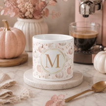 Monograma de Calabaza Pastel – Inicial Personaliza