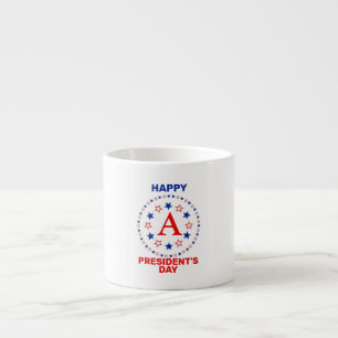 Taza De Espresso Monograma del personalizado del día del presidente