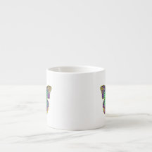 Monograma Esmeralda Morada Mariposa Espresso Mug