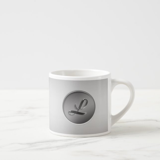 Taza De Espresso Monograma "Letra L" (Derecha)