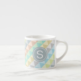 Taza De Espresso Monograma Patrón geométrico moderno Espresso Mug