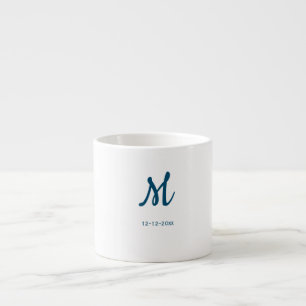 Taza De Espresso monograma simple personalizado añada su nombre bod