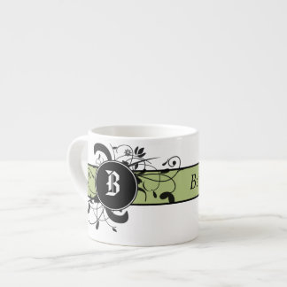 Taza De Espresso Monogramado Victoriano Flourish