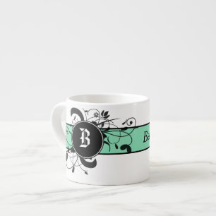 Taza De Espresso Monogramado Victoriano Flourish