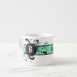 Taza De Espresso Monogramado Victoriano Flourish