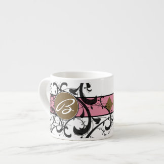 Taza De Espresso Monogramado Victoriano Flourish
