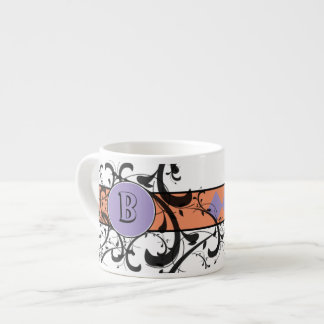 Taza De Espresso Monogramado Victoriano Flourish