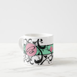 Taza De Espresso Monogramado Victoriano Flourish