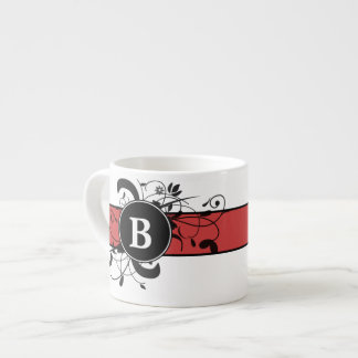 Taza De Espresso Monogramado Victoriano Flourish