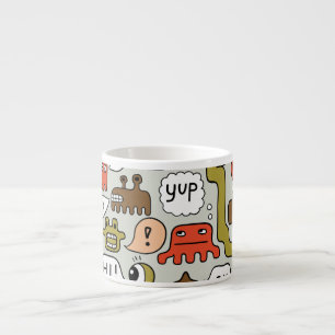 Taza De Espresso Monstruos de Personalizados amables: fondo sin inc